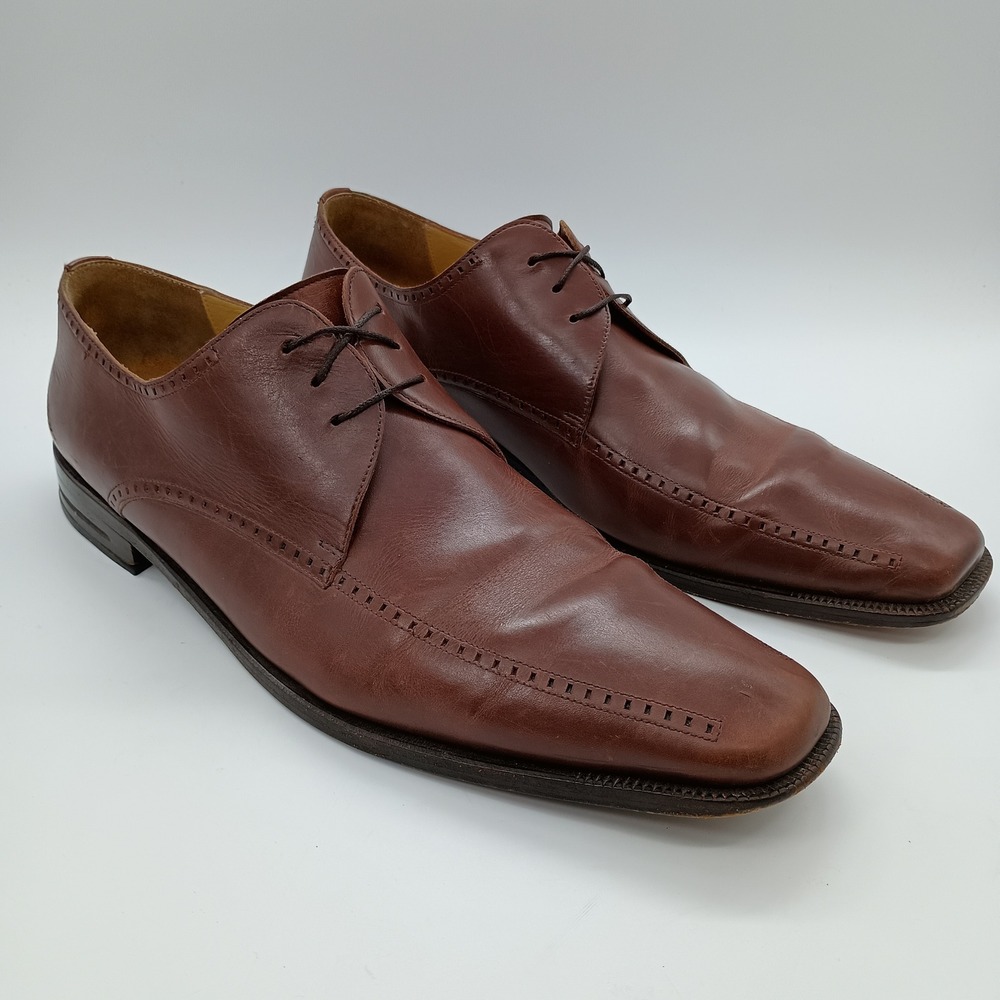 Mezlan Davinci 620 Brown Leather Square Toe Oxford Dress Shoes Mens 15 M Spain